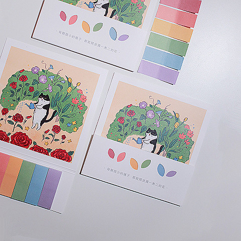 「性平澆育．彩虹花園」6 色便利貼套組